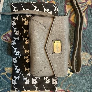 Jenna Kator Collection Ada Crossbody Unique Vegan Leather Smoky Gray MI Made